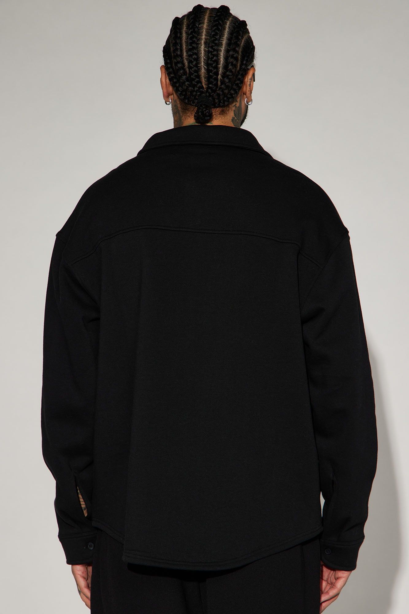 Tyson Fleece Shacket - Black sold by Fashion Nova product image thumbnail 3