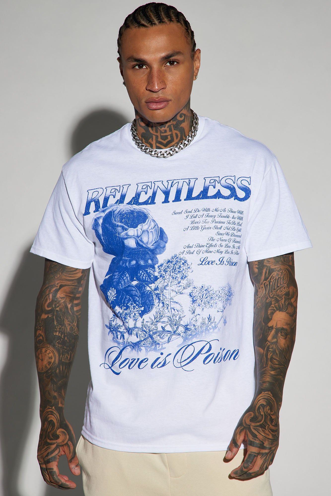 Love Is Poison Short Sleeve Tee - White sold by Fashion Nova