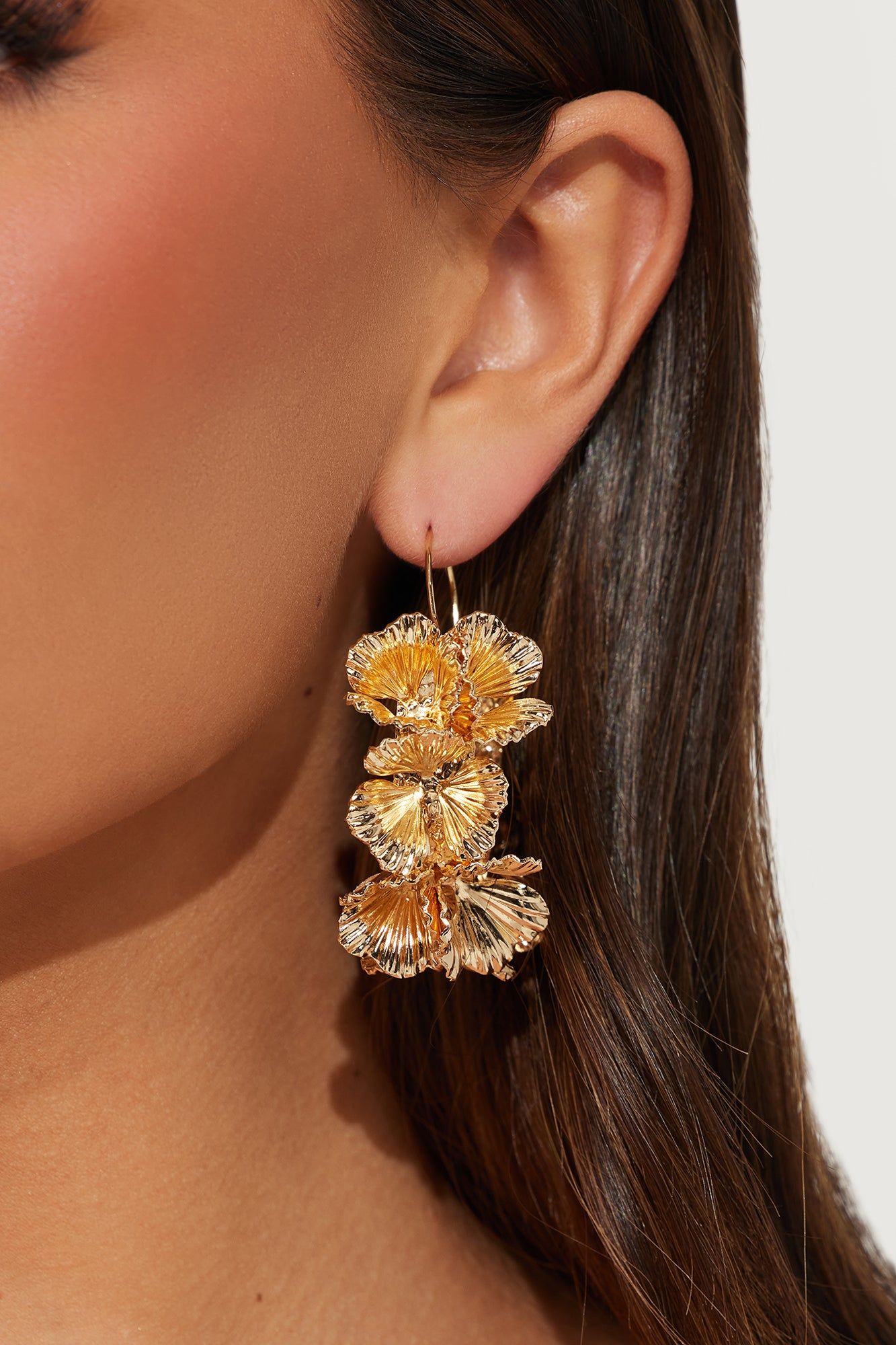 Most Precious Flower Earrings - Gold sold by Fashion Nova