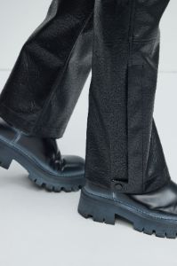 Riker Faux Leather Carpenter Flare Pants - Black sold by Fashion Nova