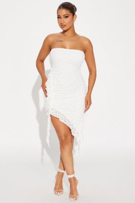 Luna Lace Mini Dress - Ivory sold by Fashion Nova