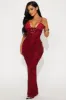 Up Next Mesh Maxi Dress - Burgundy sold by Fashion Nova