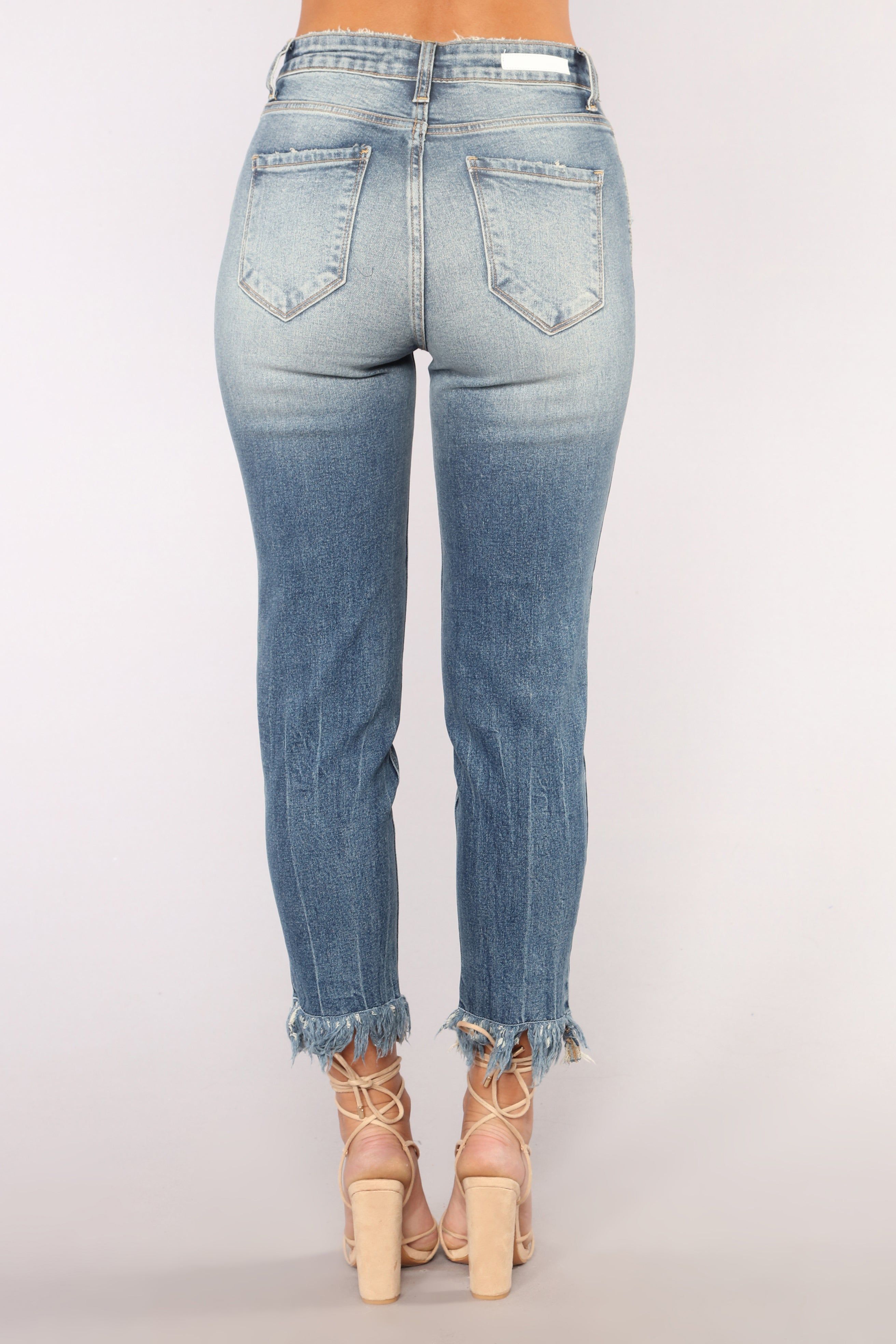 Hole In Your Story High Rise Distressed Jeans - Medium Blue sold by Fashion Nova product image thumbnail 5