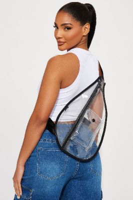 Festival Time Fanny Pack - Clear/Black sold by Fashion Nova