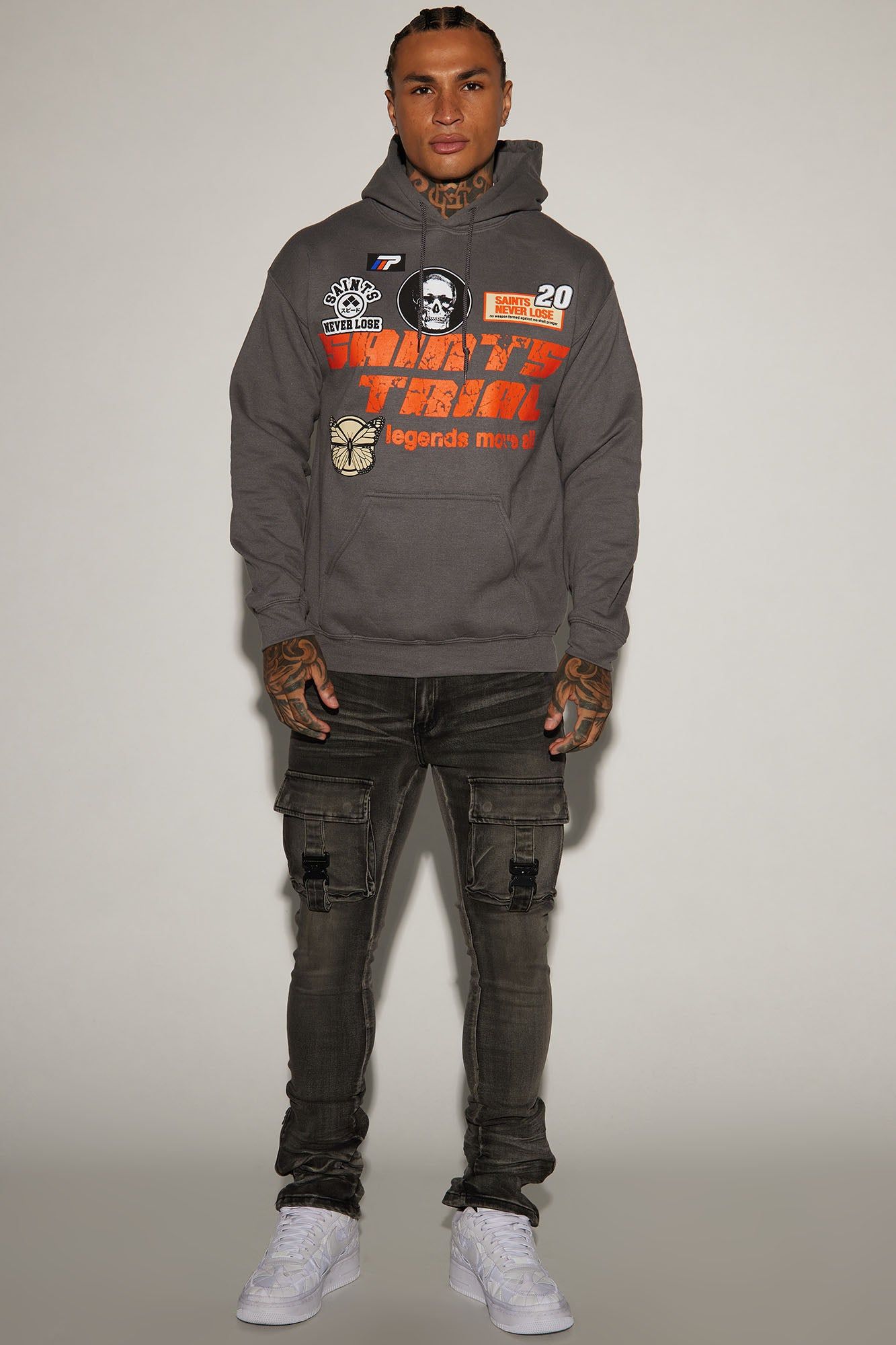 Saints Trial Hoodie - Charcoal sold by Fashion Nova product image thumbnail 2