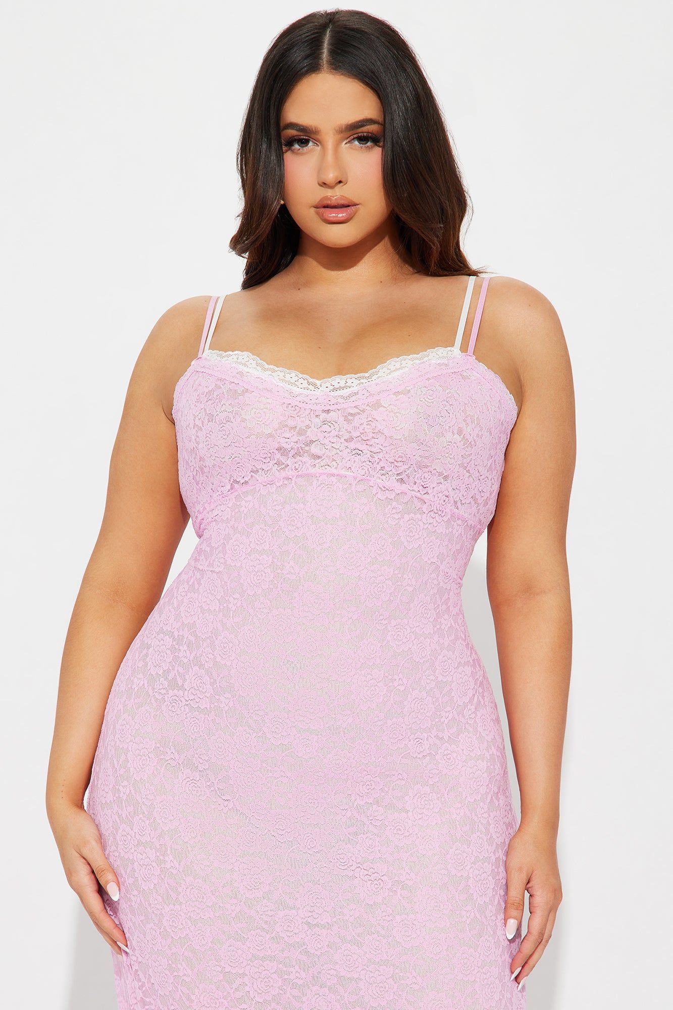 Camila Lace Maxi Dress - Pink/combo sold by Fashion Nova product image thumbnail 5