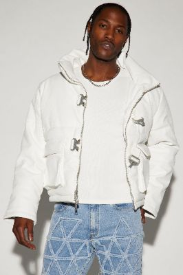 Melvin Faux Leather Cropped Jacket - White sold by Fashion Nova
