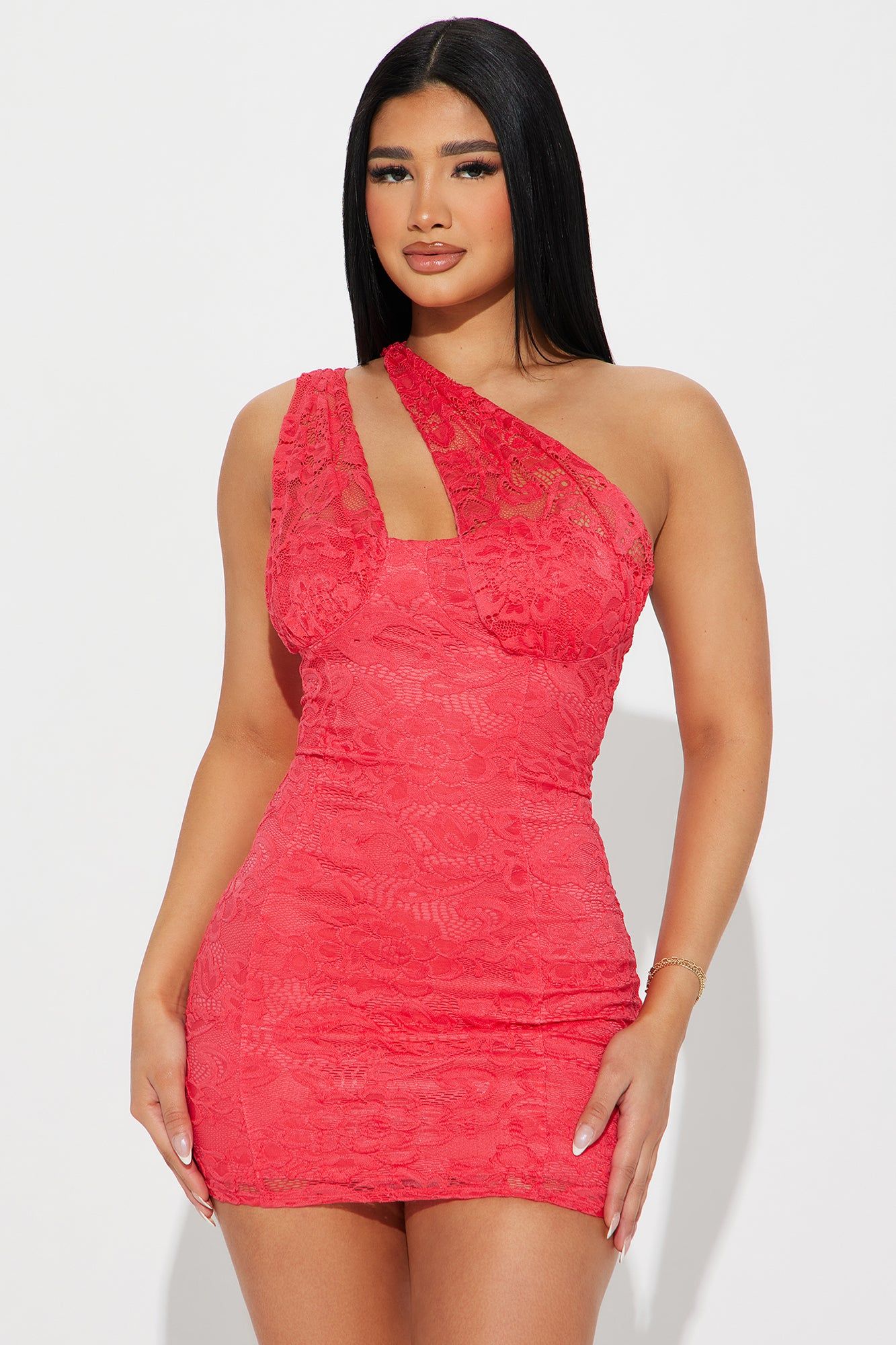 Lolita Lace Micro Mini Dress - Coral sold by Fashion Nova