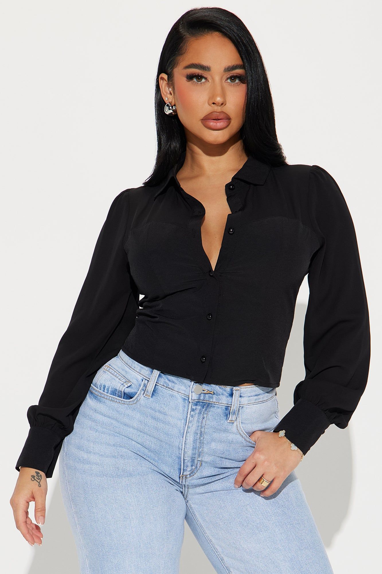 A Way With Words Shirt - Black sold by Fashion Nova
