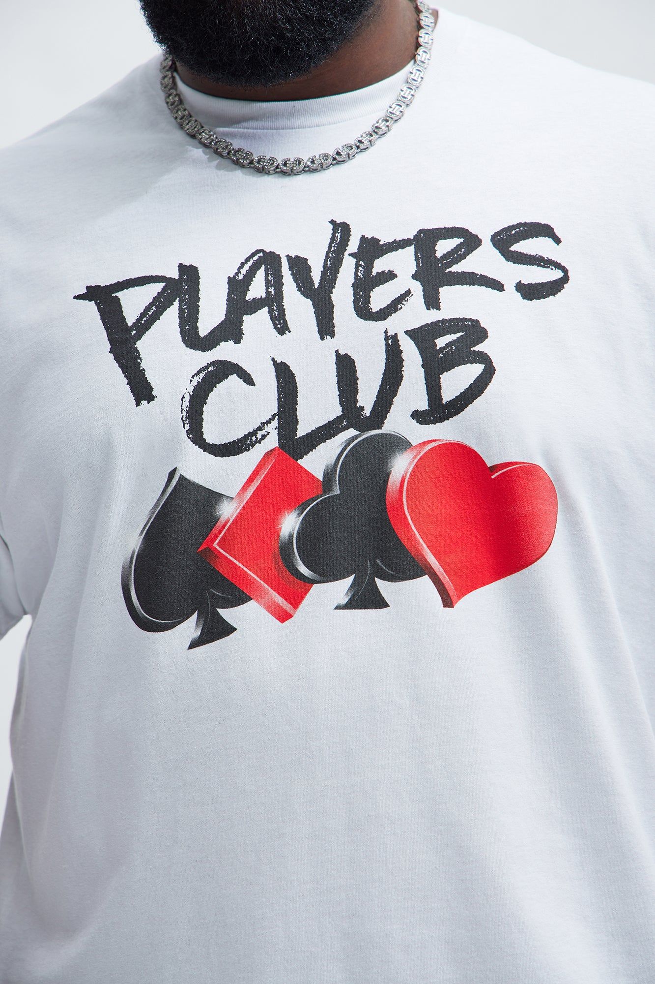 Players Club Full Deck Short Sleeve Tee - White sold by Fashion Nova product image thumbnail 5