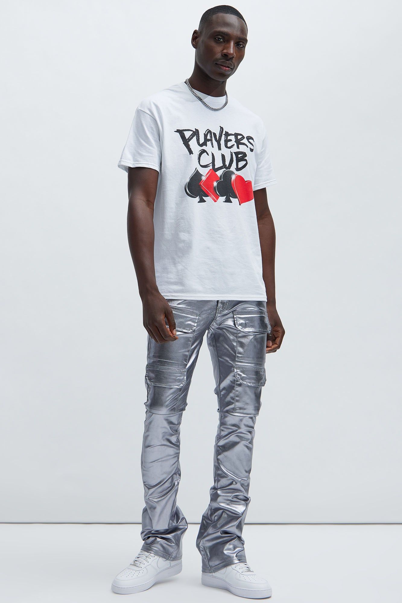 Players Club Full Deck Short Sleeve Tee - White sold by Fashion Nova product image thumbnail 3