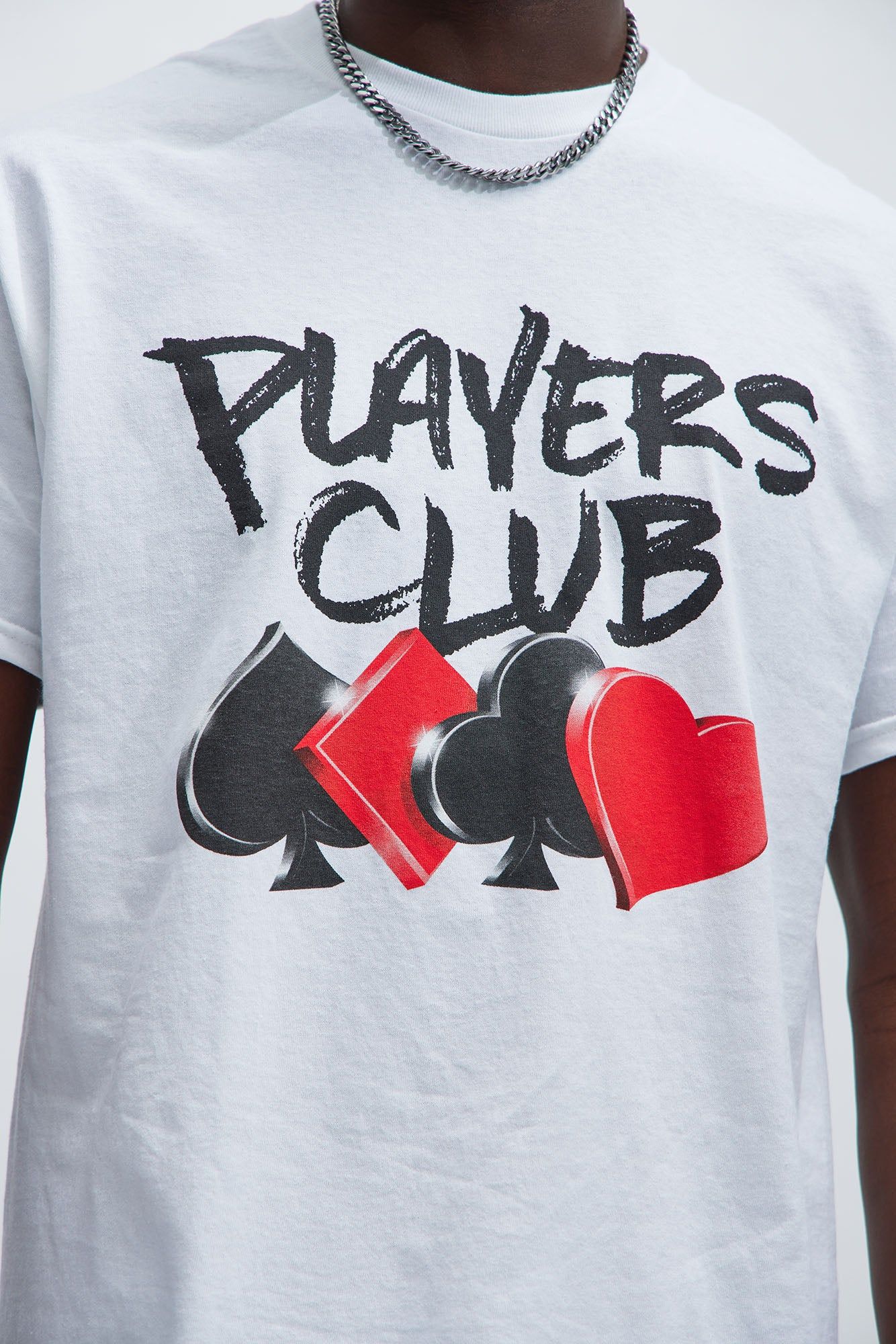 Players Club Full Deck Short Sleeve Tee - White sold by Fashion Nova product image thumbnail 2