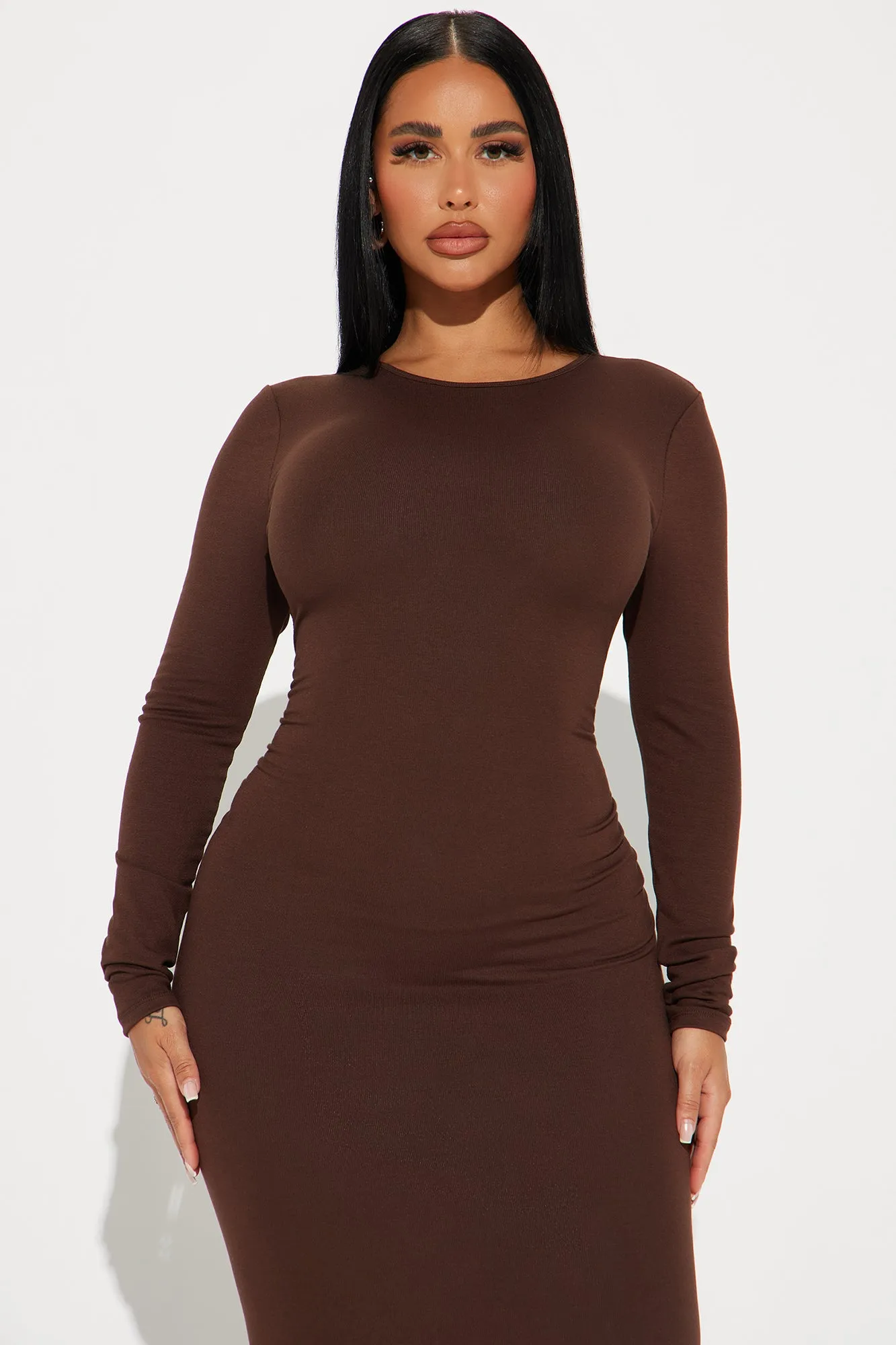 Secretly Sexy Maxi Dress - Brown sold by Fashion Nova product image thumbnail 2