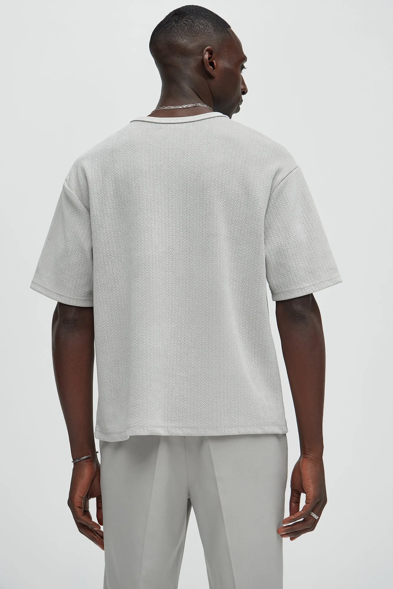 Dudley Textured Relaxed Short Sleeve Tee - Stone sold by Fashion Nova product image thumbnail 4