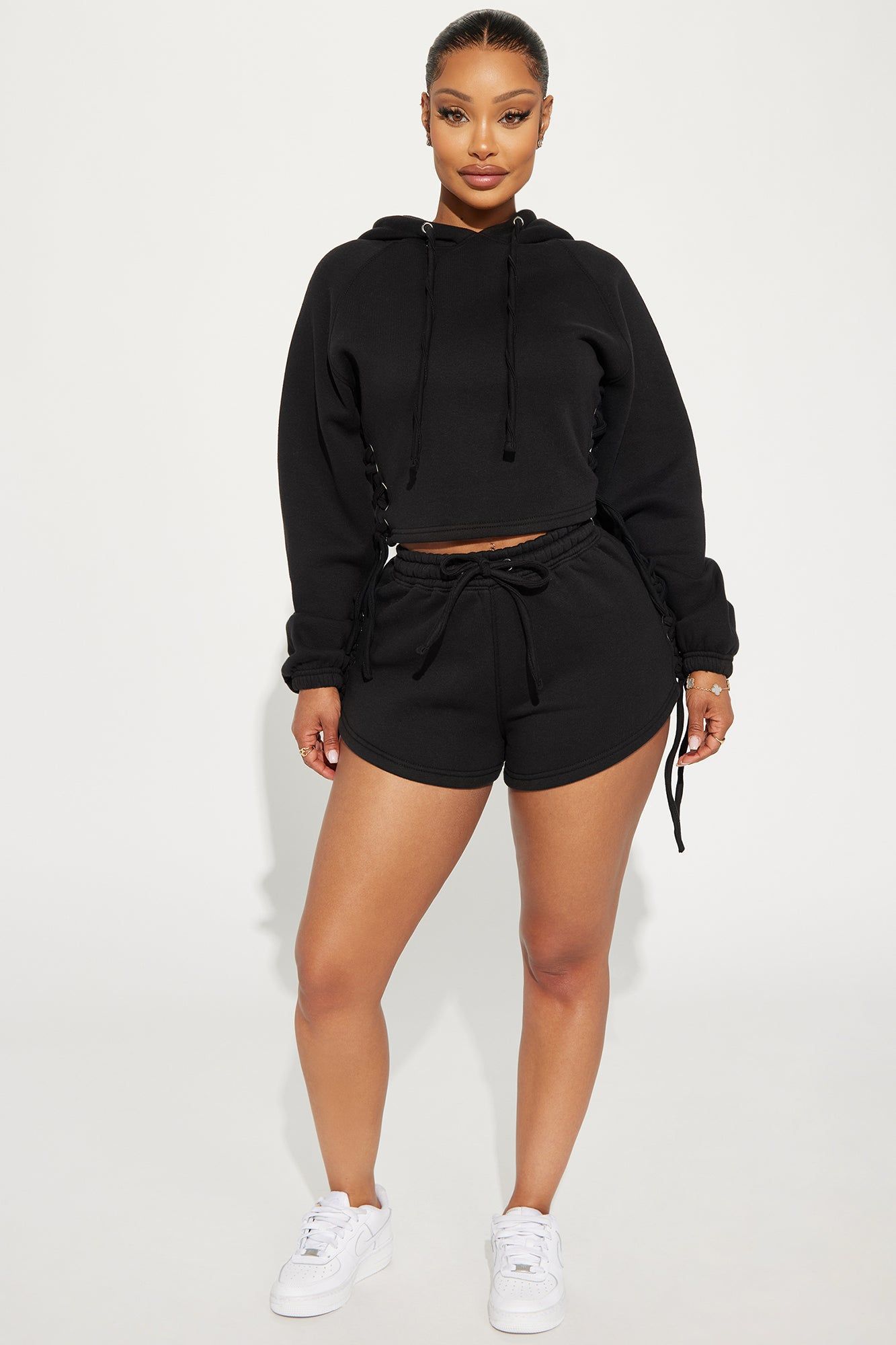 All Tied Up Fleece Hoodie - Black sold by Fashion Nova product image thumbnail 2