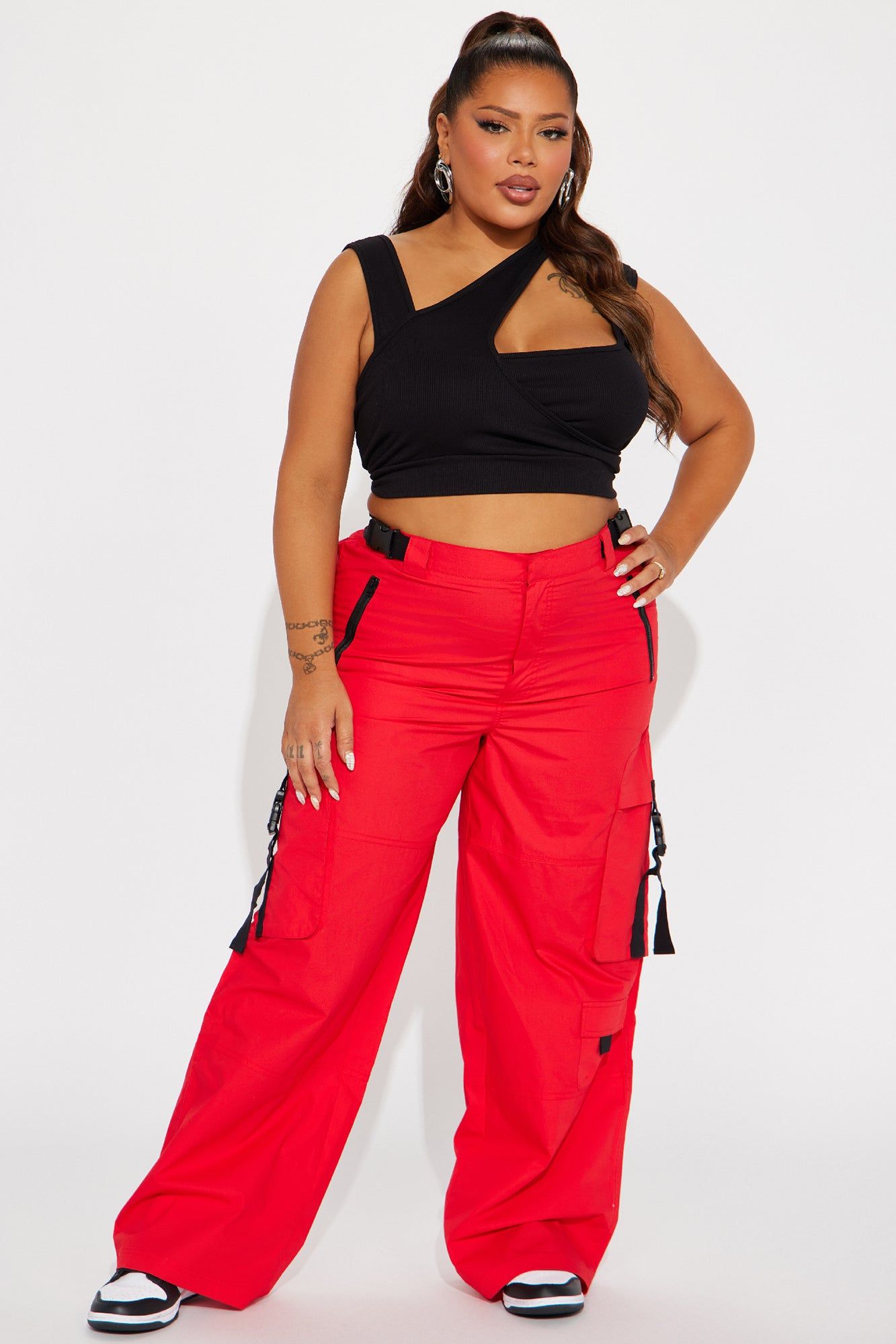 Keep It On The Low Cargo Pant - Red sold by Fashion Nova product image thumbnail 4
