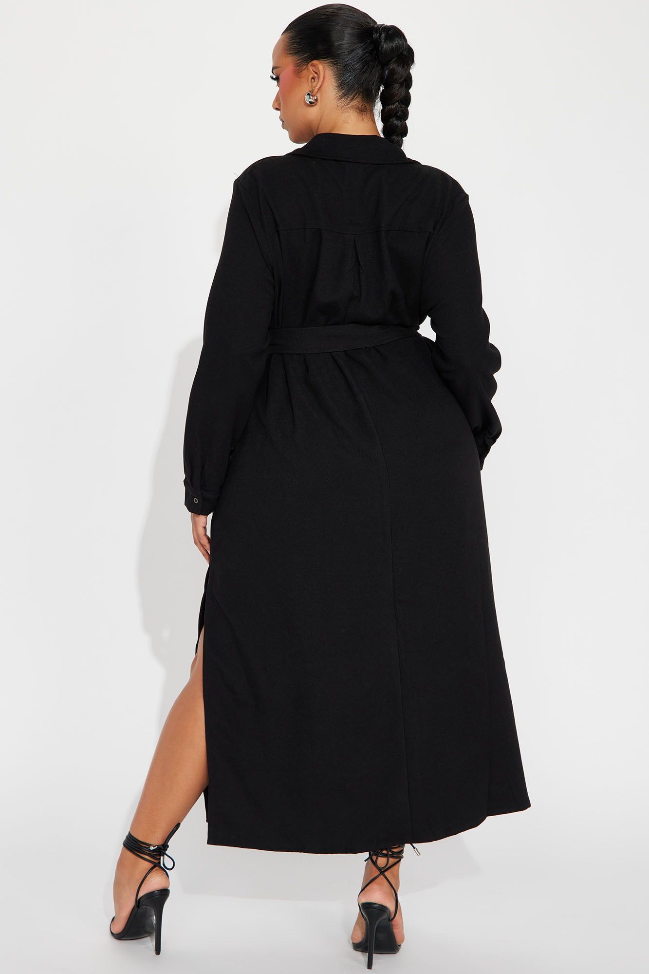Gracie Button Down Maxi Dress - Black sold by Fashion Nova product image thumbnail 6