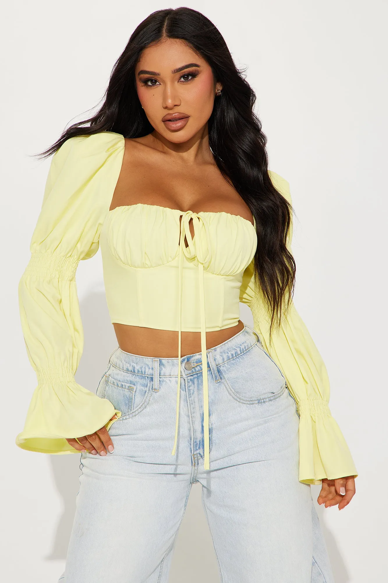 Ivy Corset Top - Yellow sold by Fashion Nova