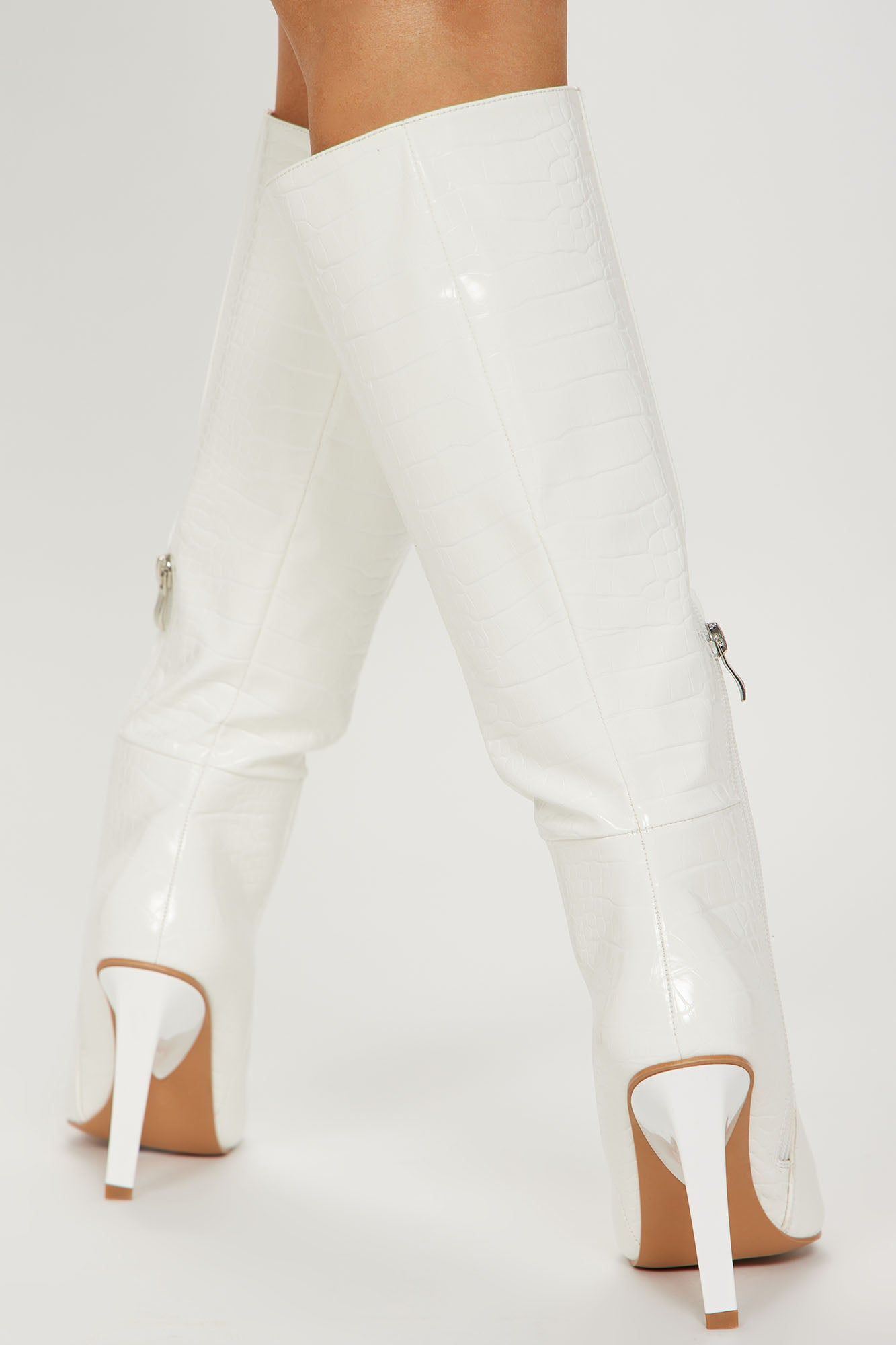 Never Stopping Knee High Boots - White sold by Fashion Nova product image thumbnail 4