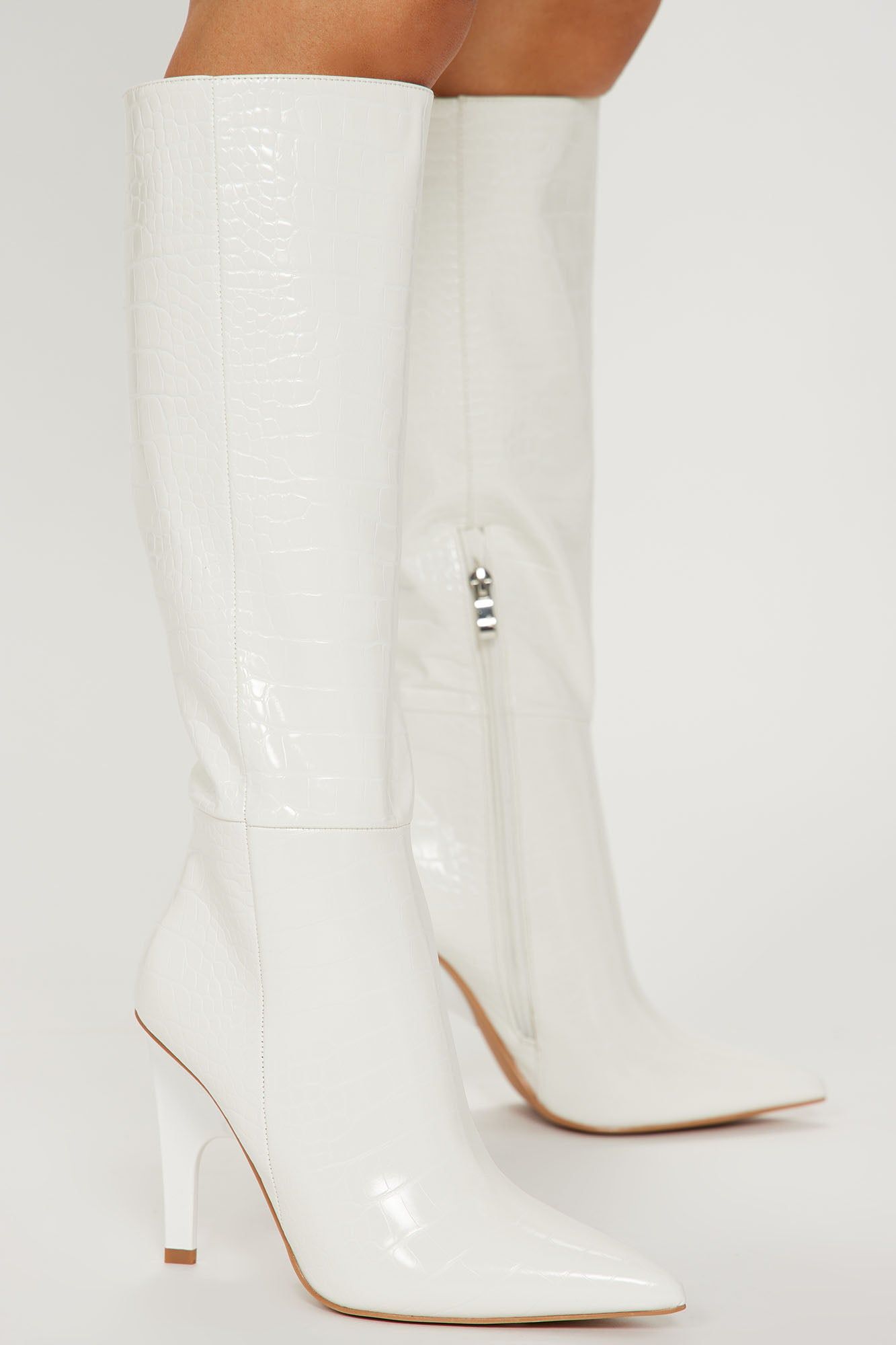 Never Stopping Knee High Boots - White sold by Fashion Nova product image thumbnail 2