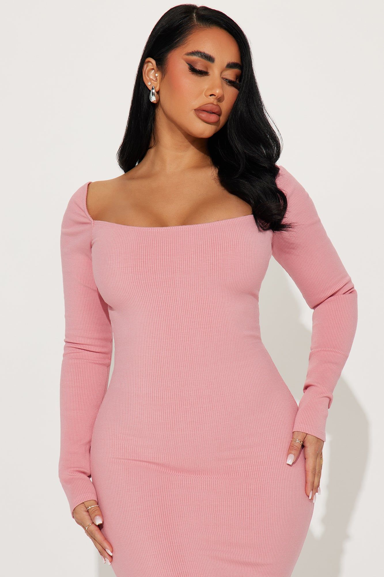 Clara Snatched Maxi Dress - Mauve sold by Fashion Nova product image thumbnail 2