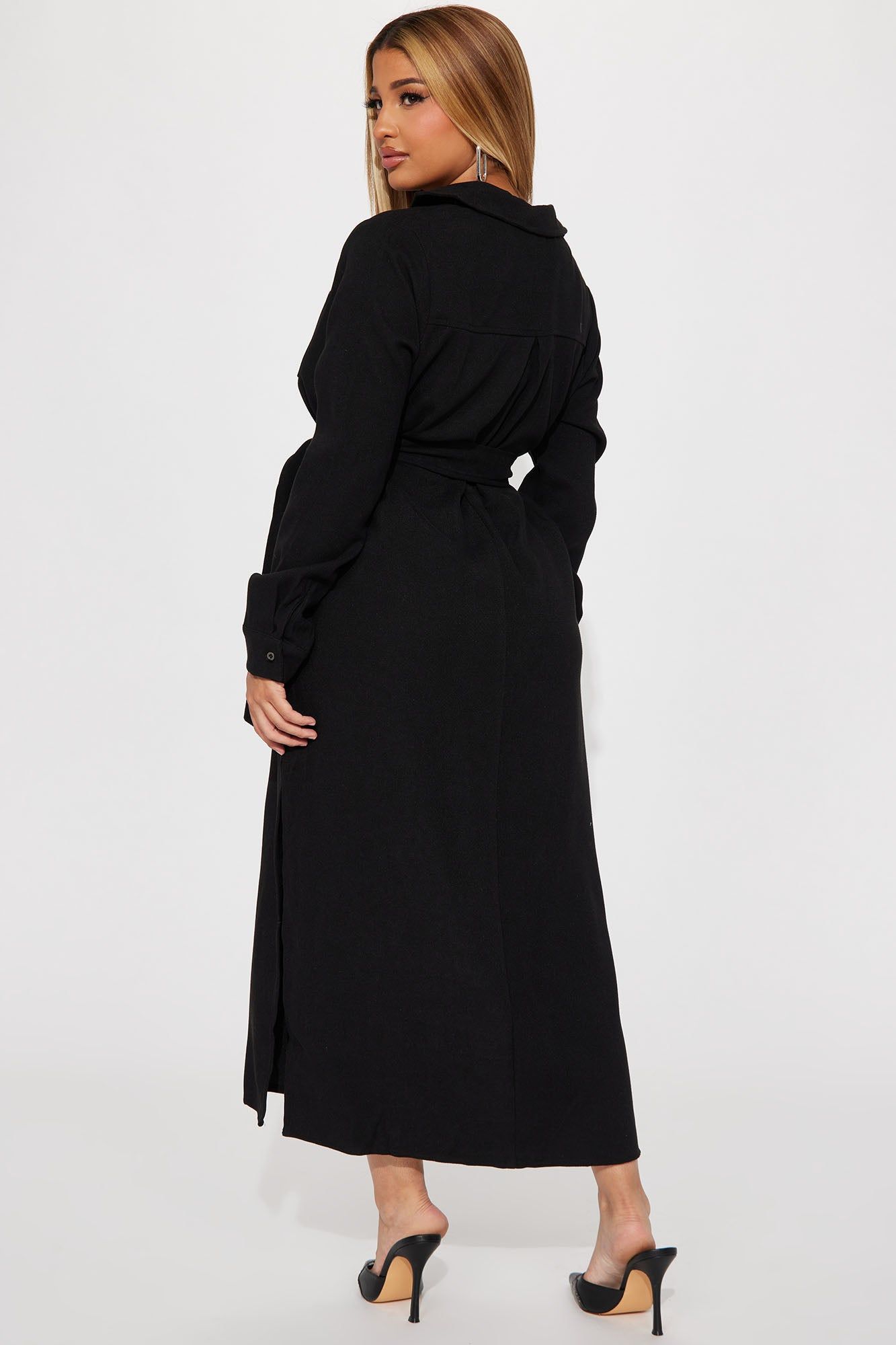 Gracie Button Down Maxi Dress - Black sold by Fashion Nova product image thumbnail 3