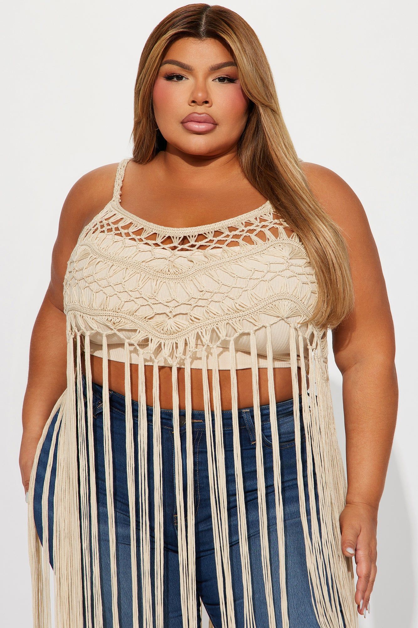 Aldari Crochet Top - Sand sold by Fashion Nova product image thumbnail 5