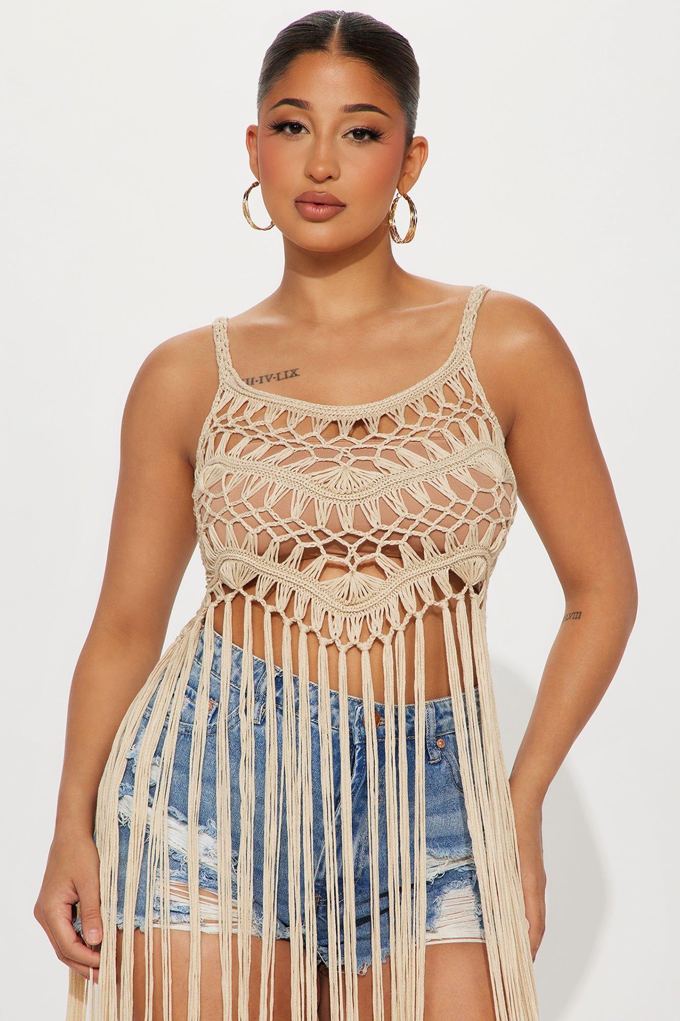 Aldari Crochet Top - Sand sold by Fashion Nova product image thumbnail 2
