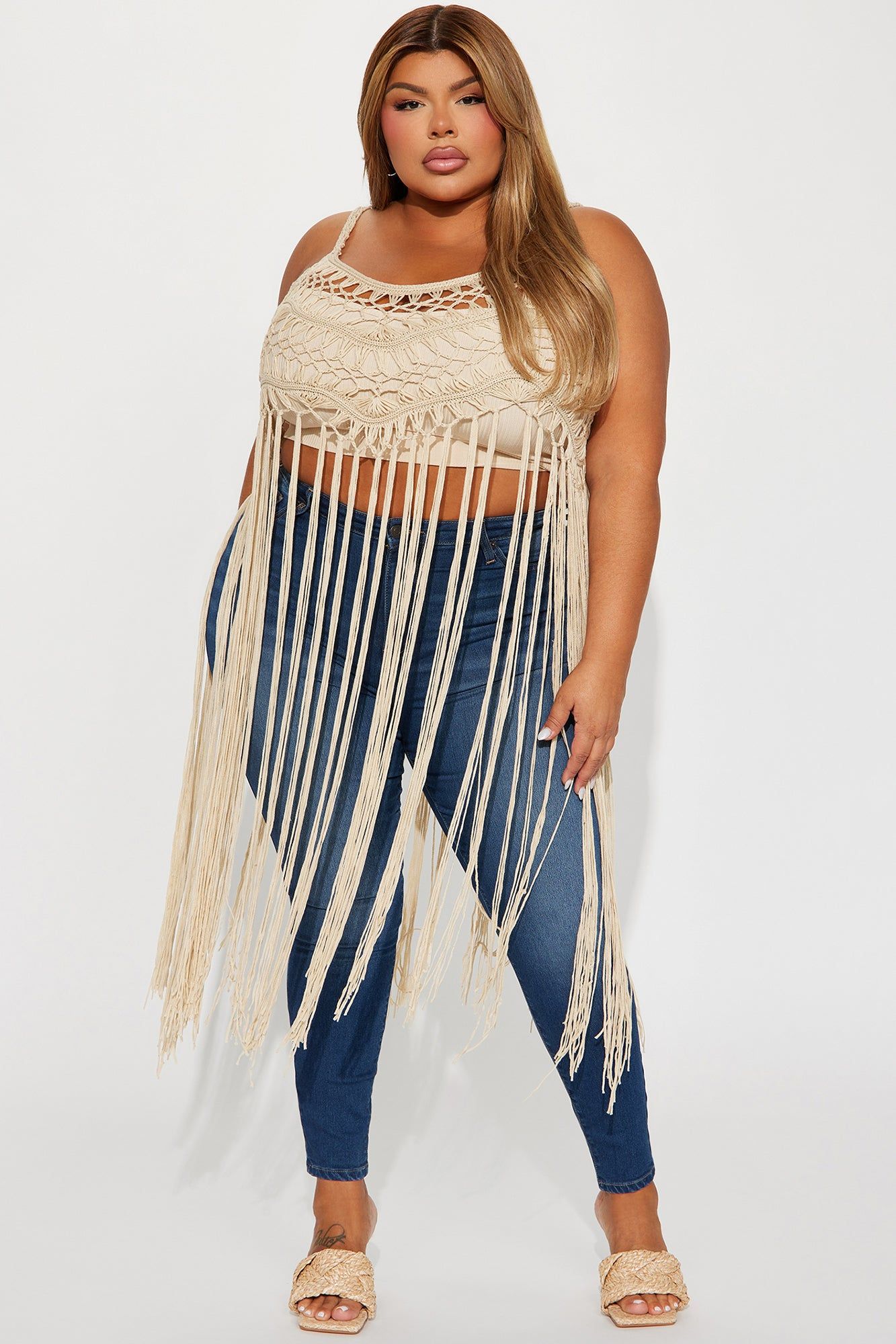 Aldari Crochet Top - Sand sold by Fashion Nova product image thumbnail 4