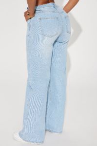 Calling It Off Baggy Jeans - Light Wash sold by Fashion Nova