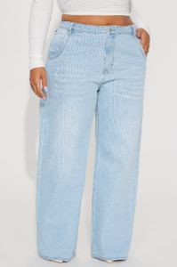 Calling It Off Baggy Jeans - Light Wash sold by Fashion Nova