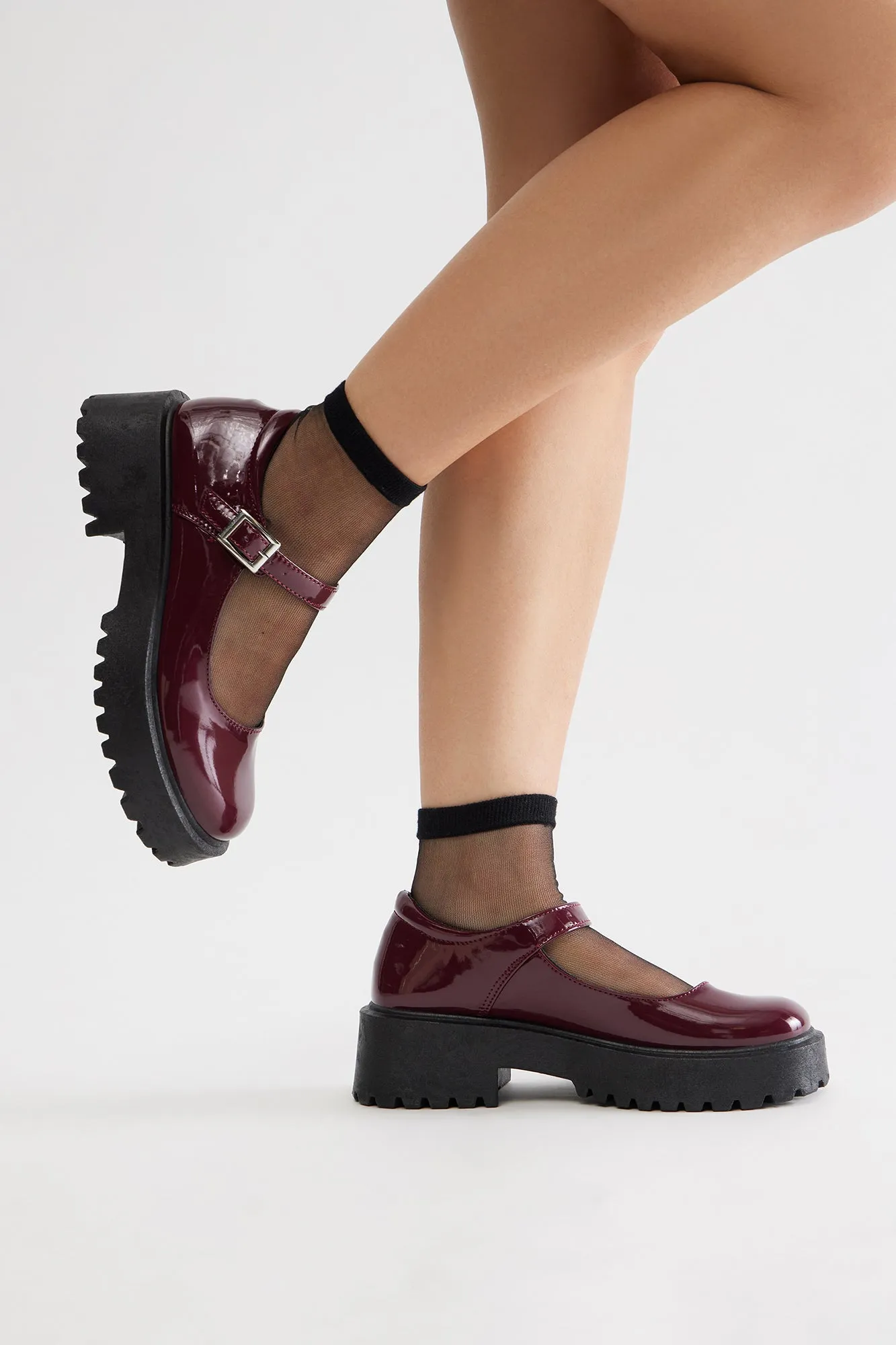 Kayce Platform Loafers - Burgundy sold by Fashion Nova product image thumbnail 2