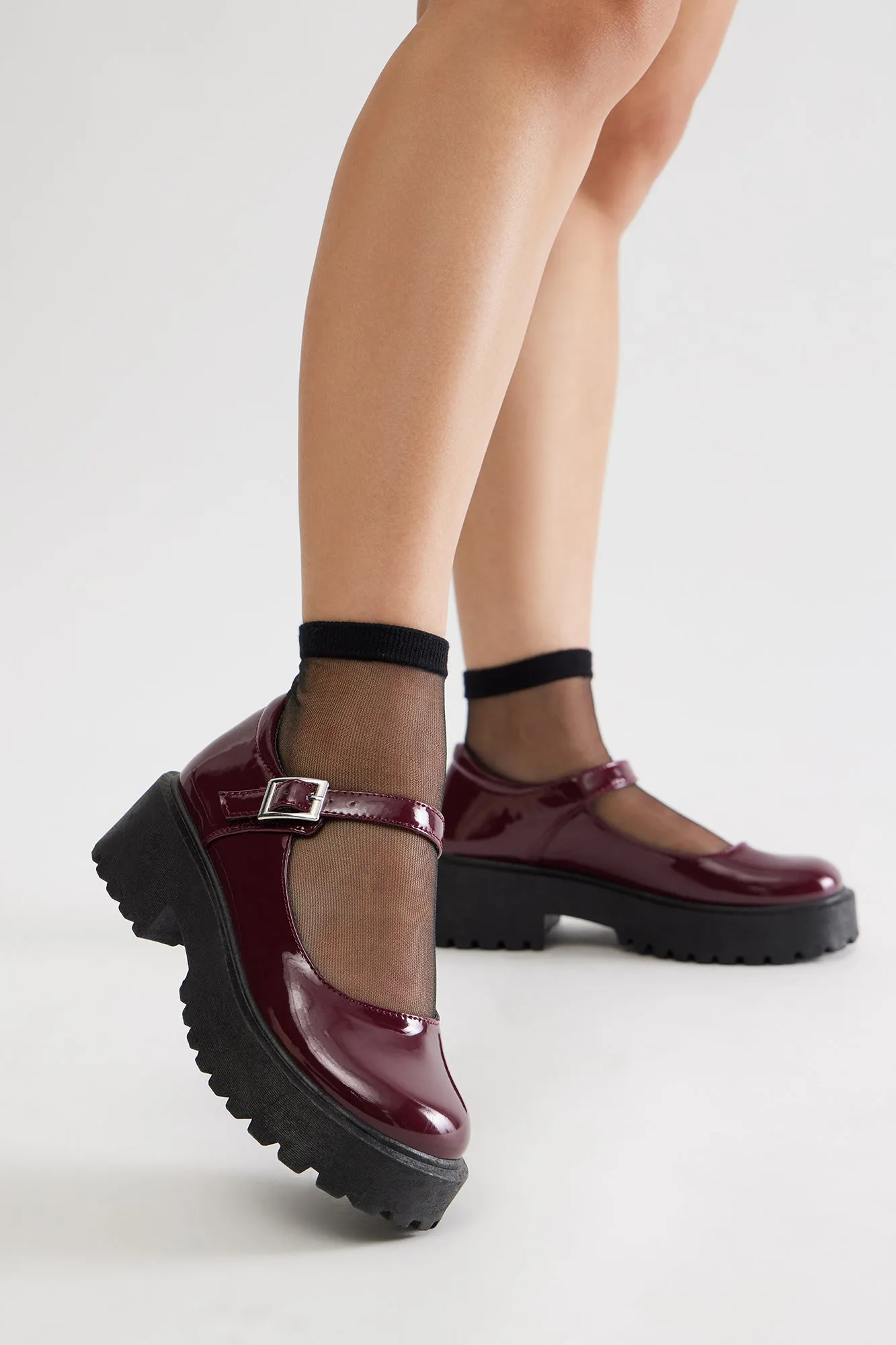 Kayce Platform Loafers - Burgundy sold by Fashion Nova product image thumbnail 4