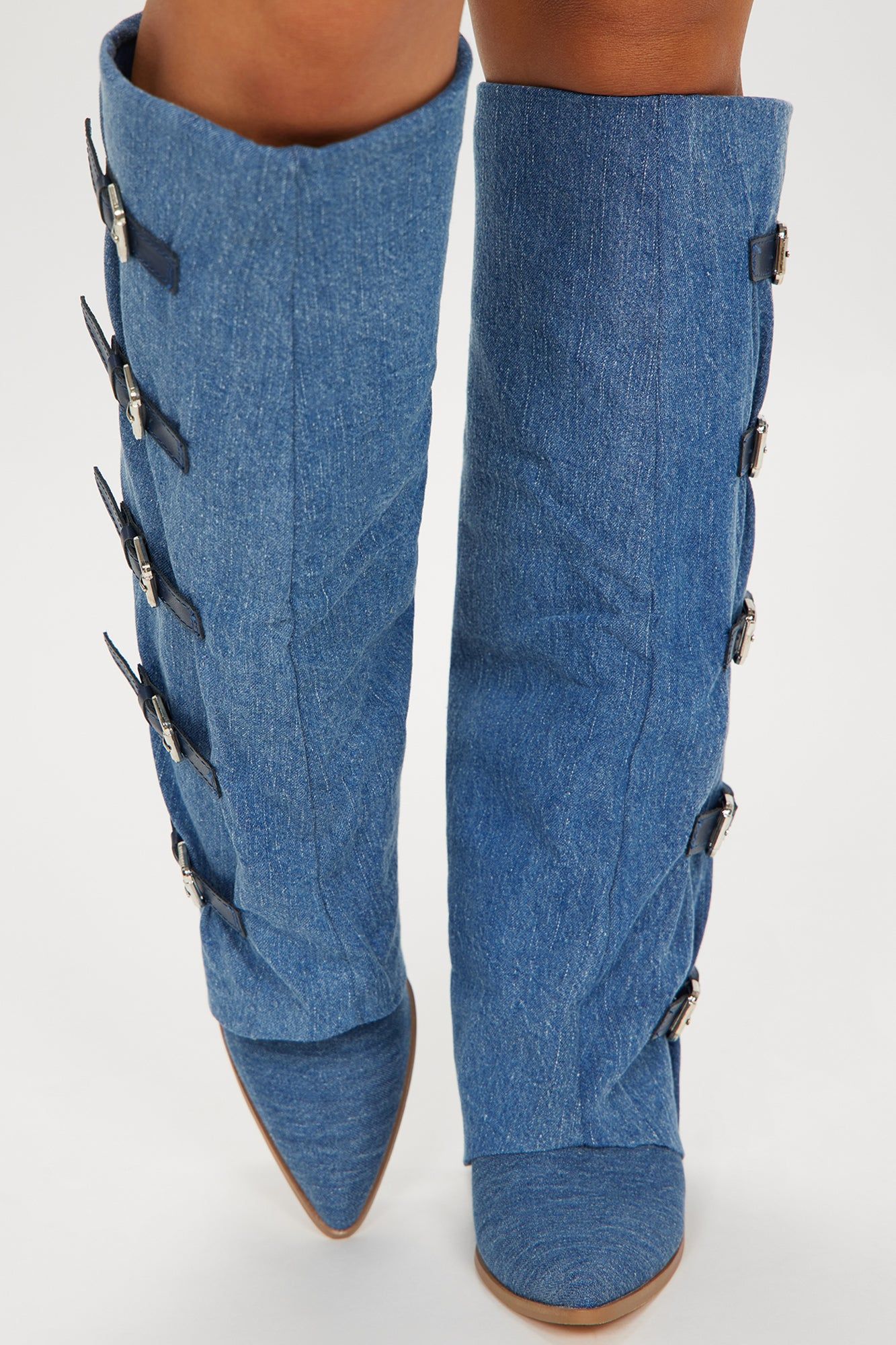 Wait And See Knee High Boots - Denim sold by Fashion Nova product image thumbnail 3