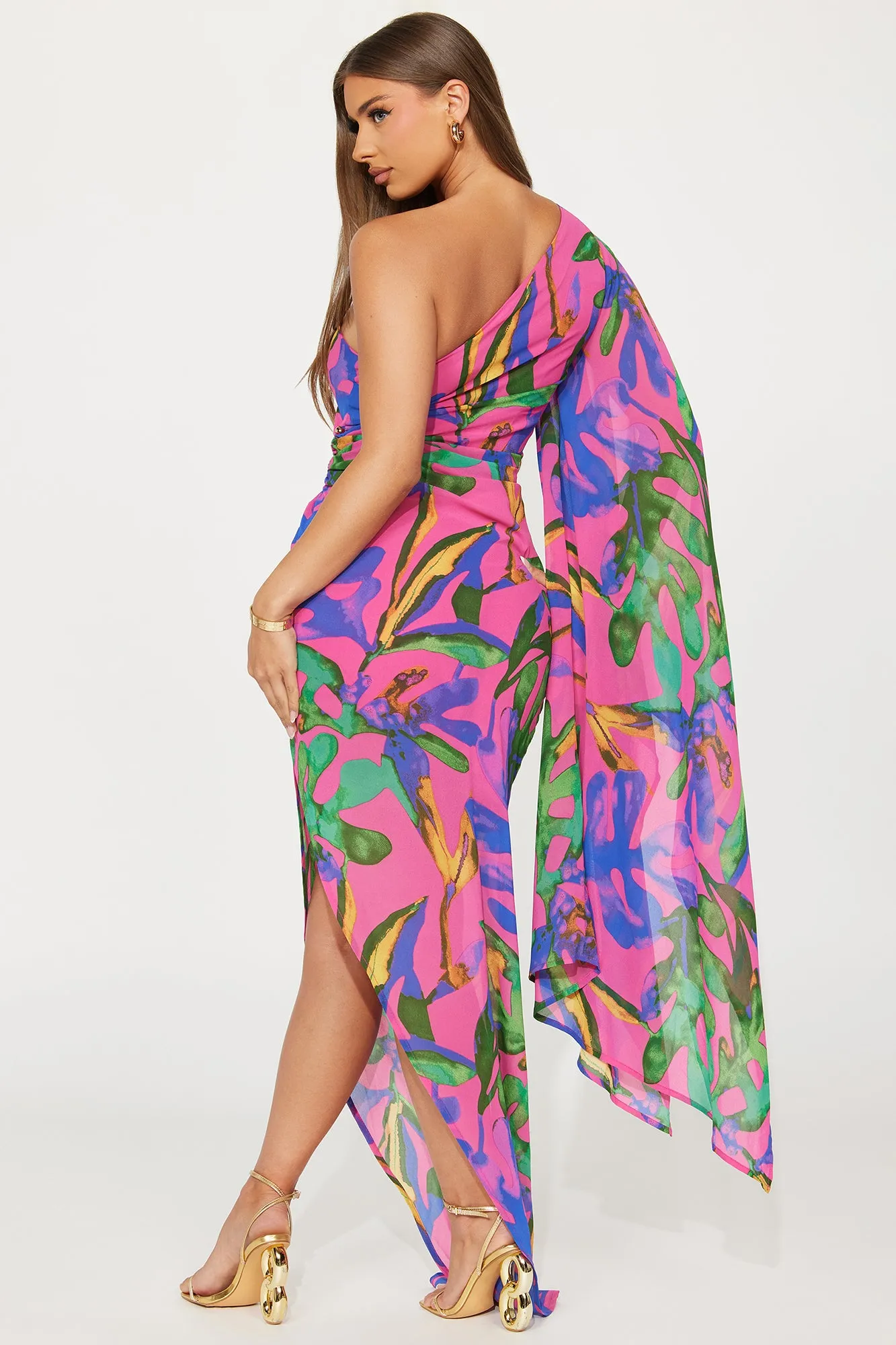 Maylie Chiffon Maxi Dress - Multi Color sold by Fashion Nova product image thumbnail 4