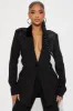 A Different Touch Velvet Blazer - Black sold by Fashion Nova