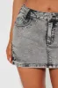 Meet Me Downtown Studded Denim Mini Skirt - Grey sold by Fashion Nova