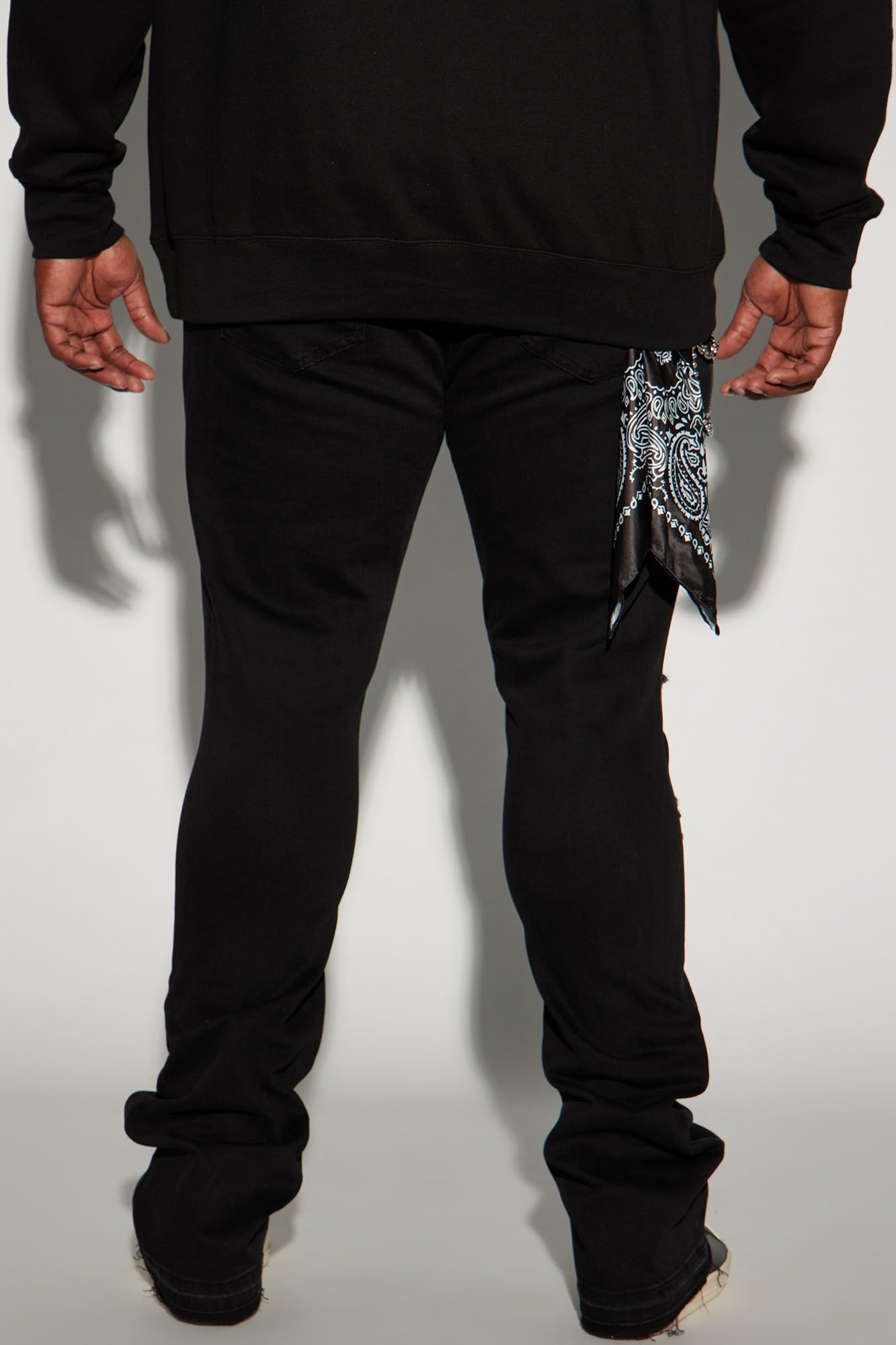 Get It Right Stacked Skinny Flare Jeans - Black sold by Fashion Nova product image thumbnail 9