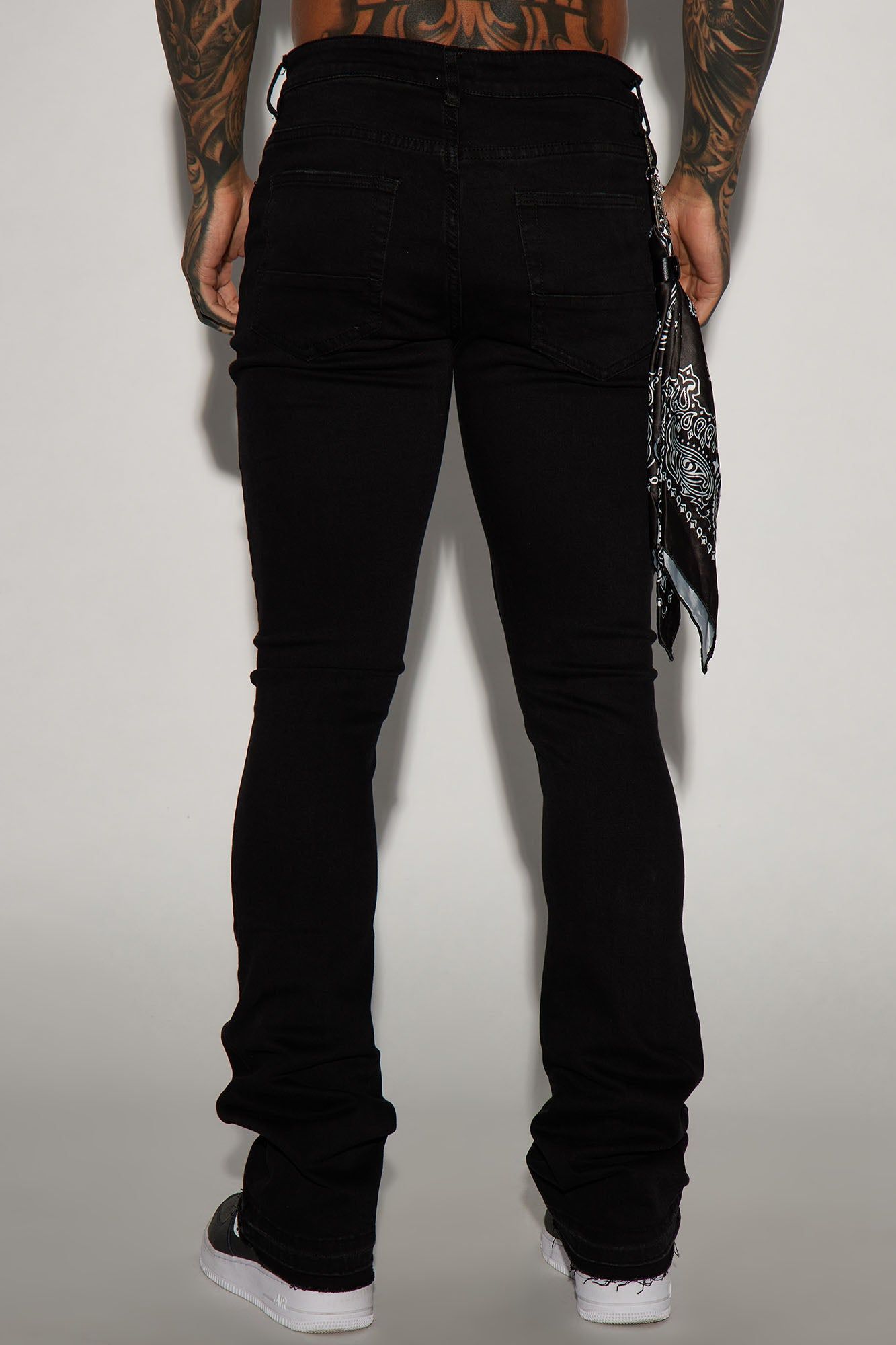 Get It Right Stacked Skinny Flare Jeans - Black sold by Fashion Nova product image thumbnail 6