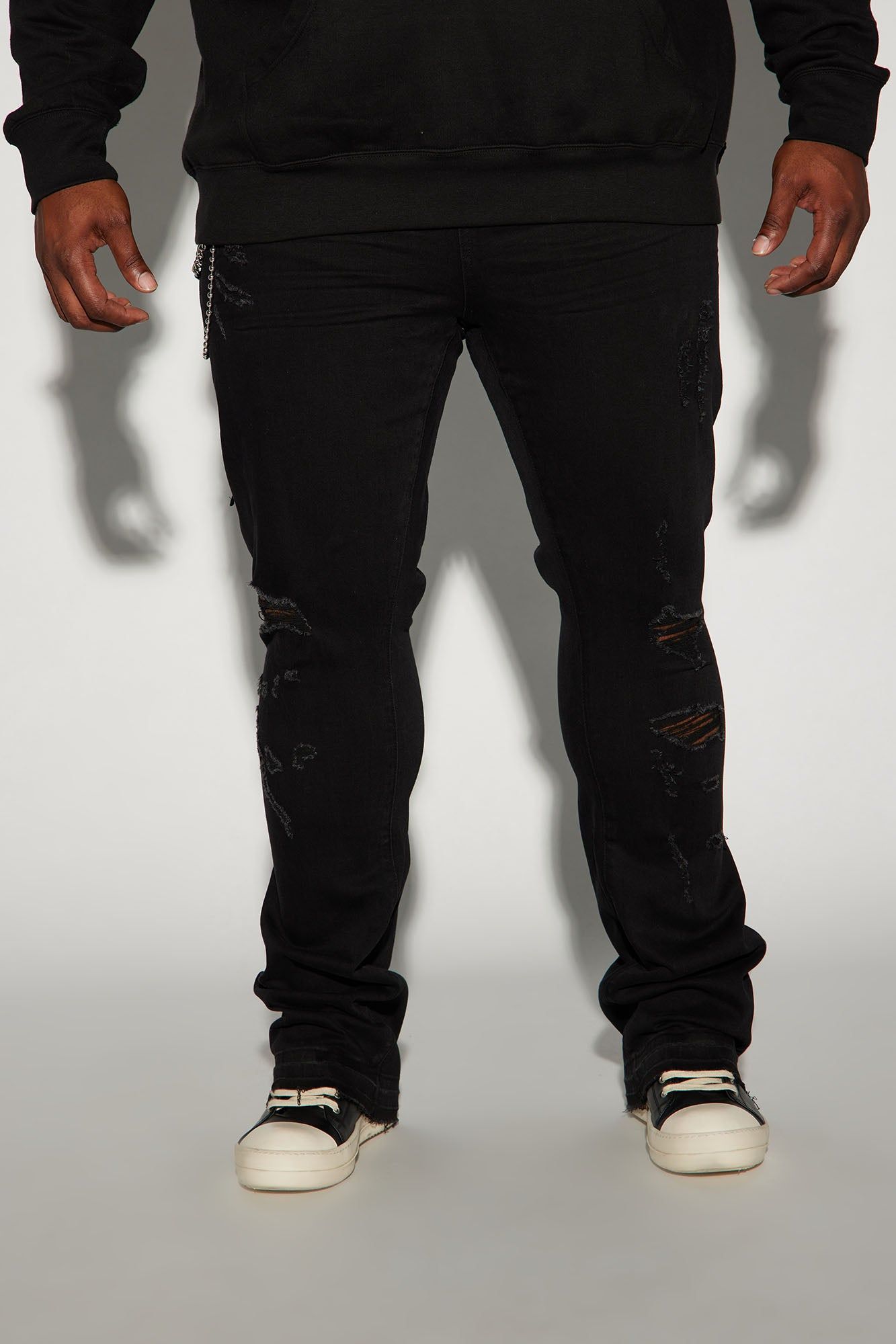 Get It Right Stacked Skinny Flare Jeans - Black sold by Fashion Nova product image thumbnail 2