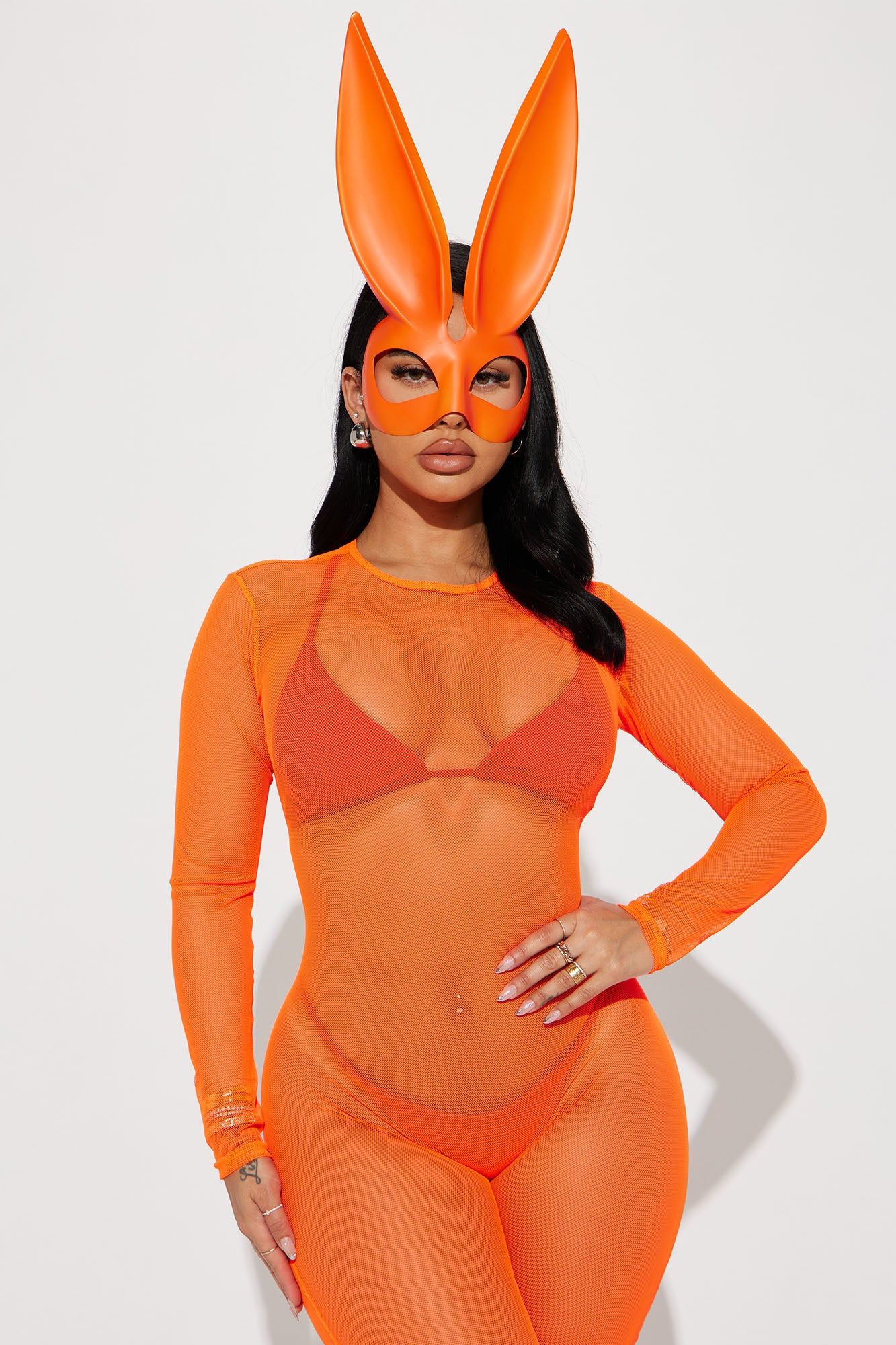 Sultry Bunny 2 Piece Costume Set - Orange sold by Fashion Nova product image thumbnail 2