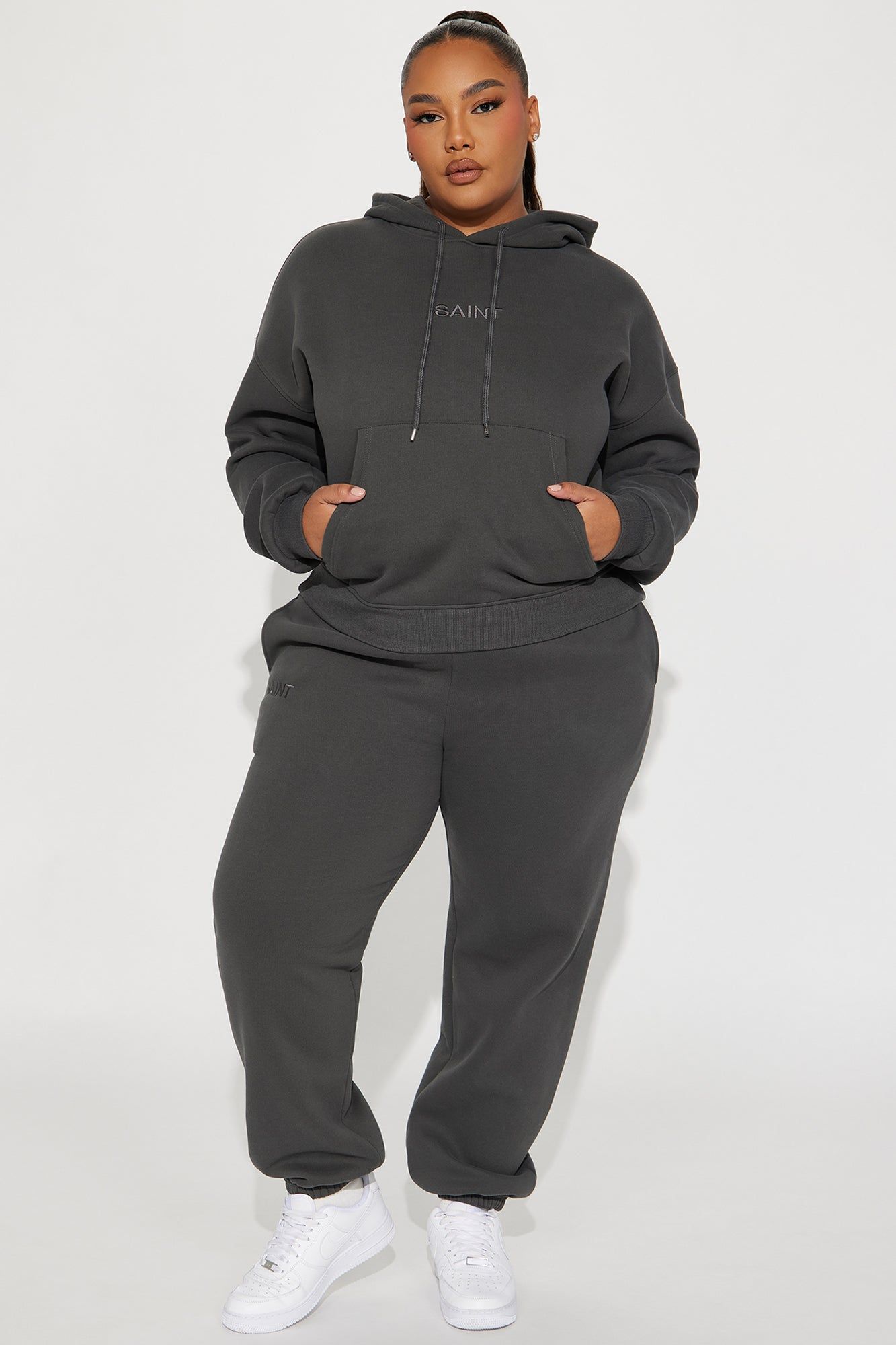 Saint Sweatpant Set - Charcoal sold by Fashion Nova product image thumbnail 5