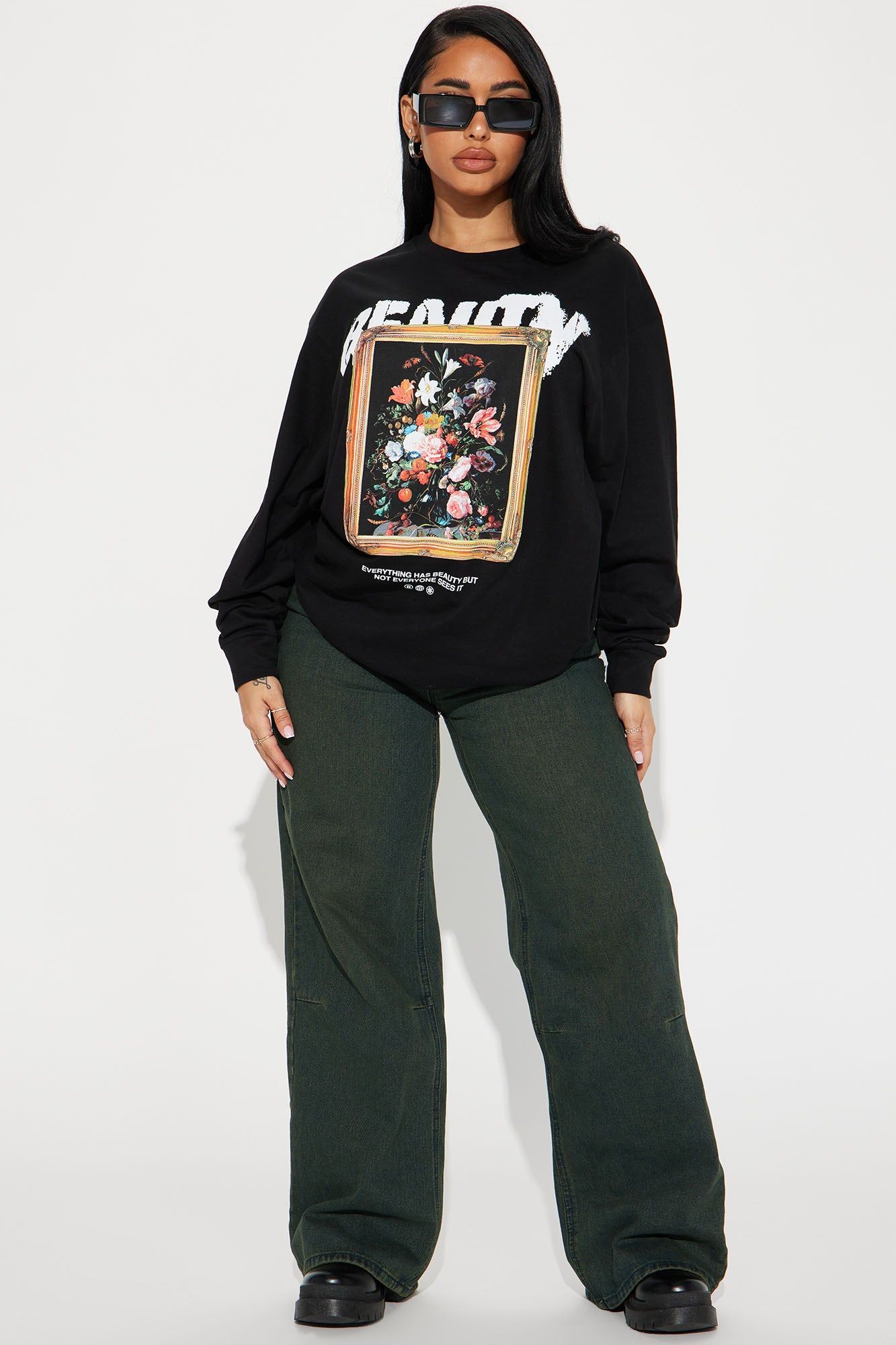 Eternal Beauty Long Sleeve Tshirt - Black sold by Fashion Nova product image thumbnail 2