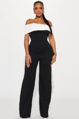 All Too Well Jumpsuit - Black/White sold by Fashion Nova