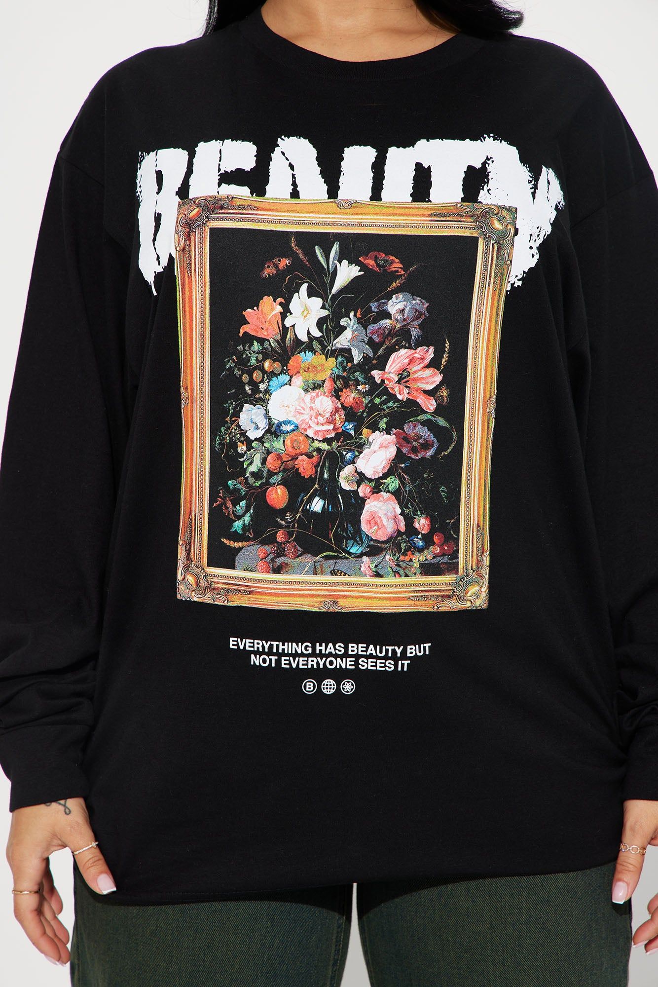 Eternal Beauty Long Sleeve Tshirt - Black sold by Fashion Nova product image thumbnail 3