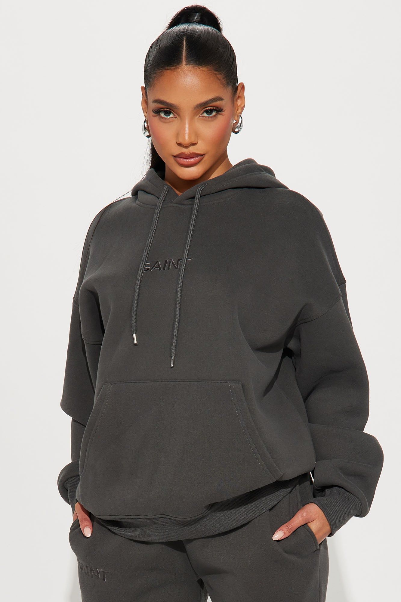 Saint Sweatpant Set - Charcoal sold by Fashion Nova product image thumbnail 2