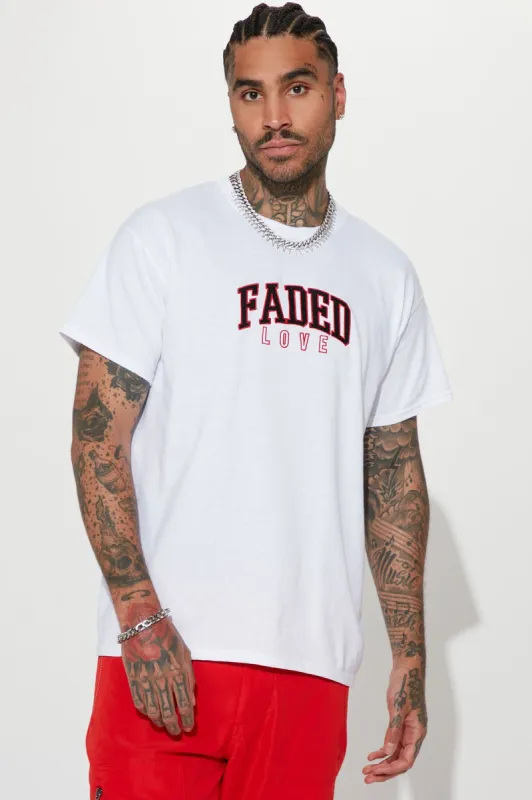 Faded In Love Short Sleeve Tee - White sold by Fashion Nova