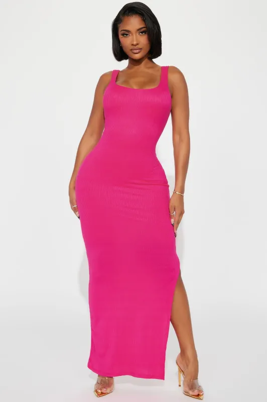 Alexis Ribbed Maxi Dress - Fuchsia sold by Fashion Nova