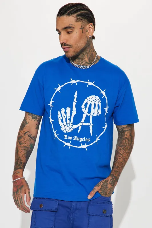 LA Born Short Sleeve Tee - Blue sold by Fashion Nova