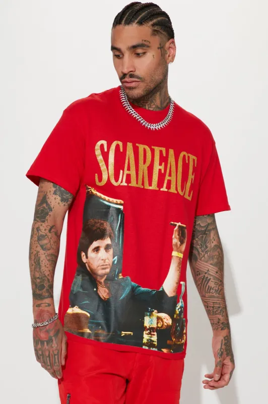 Scarface I Get Money Short Sleeve Tee - Red sold by Fashion Nova